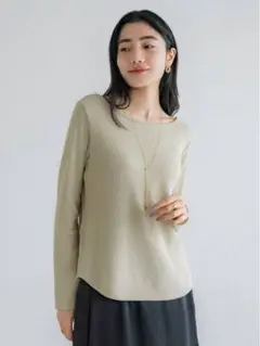 crewre 2wayハニカムサーマルカットソー　長袖　サンドベージュ 3