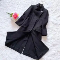 極美品✨グッチ カシミア混 ロングコート マーモント gg ブラック 40