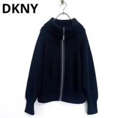 『DKNY』ダナキャランニューヨーク(S)パーカー ニット　ハイネック 毛