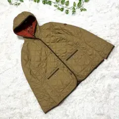 【AIGLE】ダウンジャケット(M)フード キルティング カーキ