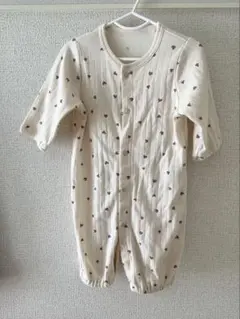 ハート柄　ロンパース クリーム色　ベビー服　子供服　50サイズ　60サイズ