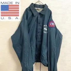 90S ヴィンテージ USA製 企業モノ ナイロン コーチジャケット ゆるだぼ