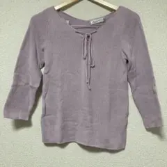 ニット セーター ブラウス アクリルセーター ピンク パープル 冬春