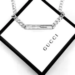 美品 激レア GUCCI カットアウトG ネックレス ラージ バータイプ