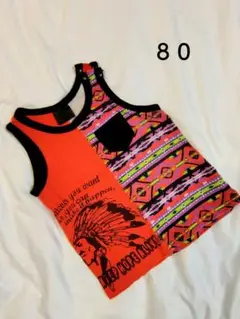 ⋆ ࣪. 美品 ˖ ࣪⭑ エスニック柄 タンクトップ 80