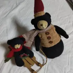 クマの親子 ぬいぐるみセット　母クマ30センチ
