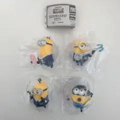 ガチャ　怪盗グルーのミニオン超変身 スタンドフィギュア 全4種コンプセット