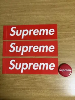 Supreme ステッカー 缶バッジ セット