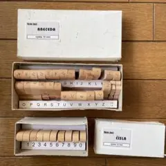 チェコのアルファベットと数字のスタンプ