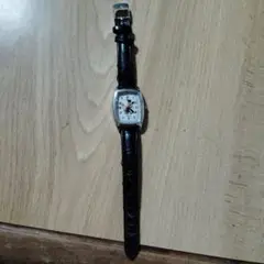 キャラクター付き時計 黒レザー