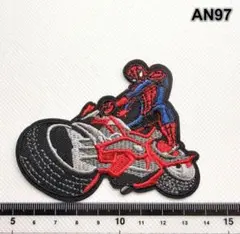 AN97　スパイダーマン　マーベル　アイロン接着刺繍ワッペン　アップリケ　パッチ
