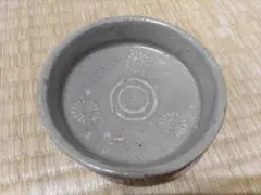 高麗青磁 白象嵌 平盃 径10.8cm 美品!