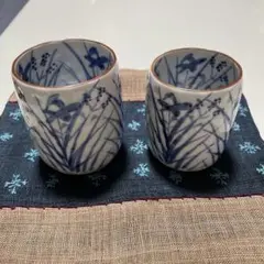 【未使用】京焼 清水焼 京都 香炉 染付け 平安 木箱入り 土山 松泉作 京焼 平安 土山松泉造 青華花鳥祥瑞文 水指 共布共箱 D R5477B