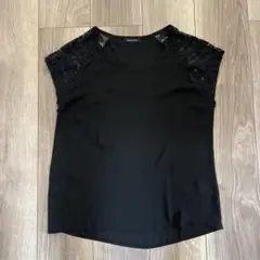 EGOIST エゴイスト ブラック 半袖 トップス　カットソー　ブラウス　レース