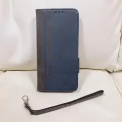 AQUOS シンプルスマホ5 手帳型 カバー　ケース　アクオス　ネイビー