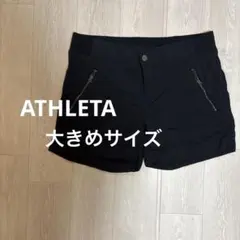 ATHLETA ブラック　ショートパンツ　ハーフパンツ　短パン　大きめ　【XL】