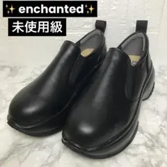 未使用級 エンチャンテッド プラットフォーム スリッポン シューズ ブラック