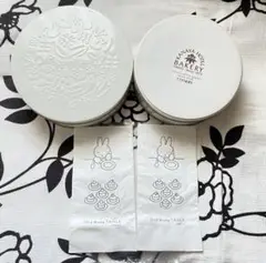 白い丸缶2個　ミッフィペーパーナプキン　デコパージュ