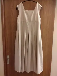 【極美品】 LOUNIE ルーニィ タックワンピース ベージュ 36
