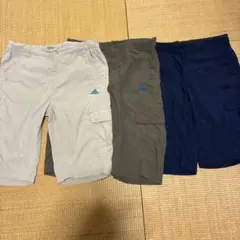 adidas 半ズボン 3色セット　150.160センチ