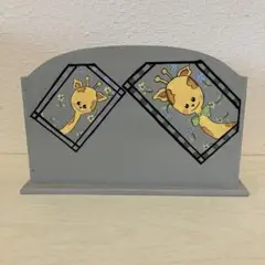 キリンのイラスト木製収納ボックス