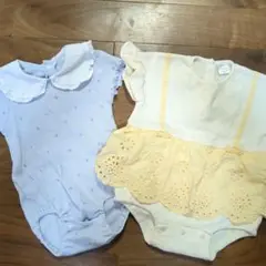 ２着セット☆futafuta　アカチャンホンポ　ロンパース　女の子　80cm