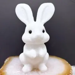 【天然石】アラバスター うさぎの置物