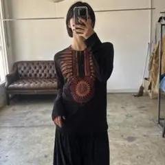 France製 ethnic print cut sew