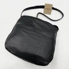 ✨美品✨ ロエベ アナグラム ショルダーバッグ 斜め掛け レザー ブラック