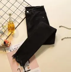 2022.新作 ストレッチ デニムパンツ カットオフbs