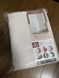 カーテンセット 4枚組 100x200cm ピンク