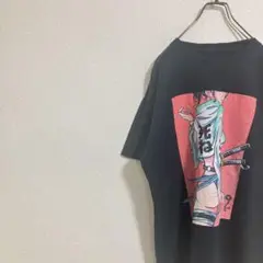 【人気】Animebae アニメベイ　プリント　　貴様野郎●ね　Tシャツ　黒　L