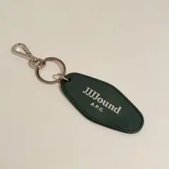 JJJJound A.P.C. グリーンレザーキーホルダー