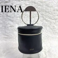 【IENA イエナ】リングハンドル バニティバッグ ブラック 合皮 送料無料