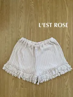 L'EST ROSE ティアードプリーツショートパンツ ベージュ