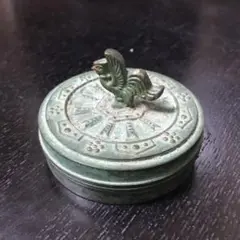 朱肉入れ　銅器　工芸品　置き物　昭和レトロ　ビィンテージ　古道具