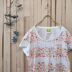 美品【OT】大きいサイズ 果物プリント 総柄 半袖Tシャツ ランニング スポーツ