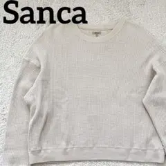 sanca サンカ ビッグ ワッフル サーマル カットソー スウェット 日本製