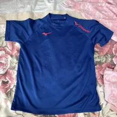 Mizuno ネイビー シャツ ロゴ入り
