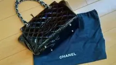 売り切り☆CHANELエナメルチェーンハンドバッグ