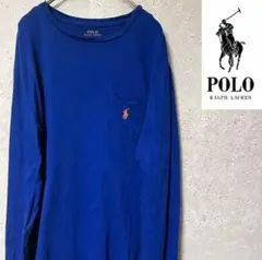 POLO ポロ ラルフローレン 長袖 ロンT 胸ポケット ワンポイントロゴ M