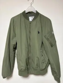 オリーブ ナイロンジャケット ジップアップ　polo
