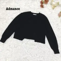 s.766【アドマンス】バックオープンニットトップス ブラック 無地 カジュアル