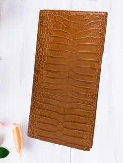 ユナイテッドアローズ クロコ型押し 長財布 マルチケース ブラウン 美品
