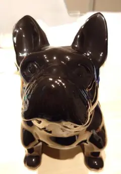 ★Francfranc★　黒　フレンチブルドッグ 　置物/貯金箱/犬/エナメル