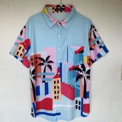 ［INCERUN］メンズ　ハワイアン柄シャツ　夏