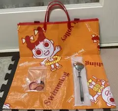 スガキヤスーちゃんストラップ＆エコバッグ&60th記念スプーン/非売品3点セット