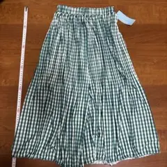 150 ワイドフレアパンツ　ギンガムチェック