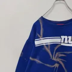 古着 Reebok リーボック スウェット ニューヨーク ジャイアンツ ブルー青