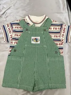 しまむら　チマジロ　サロペットとTシャツ90